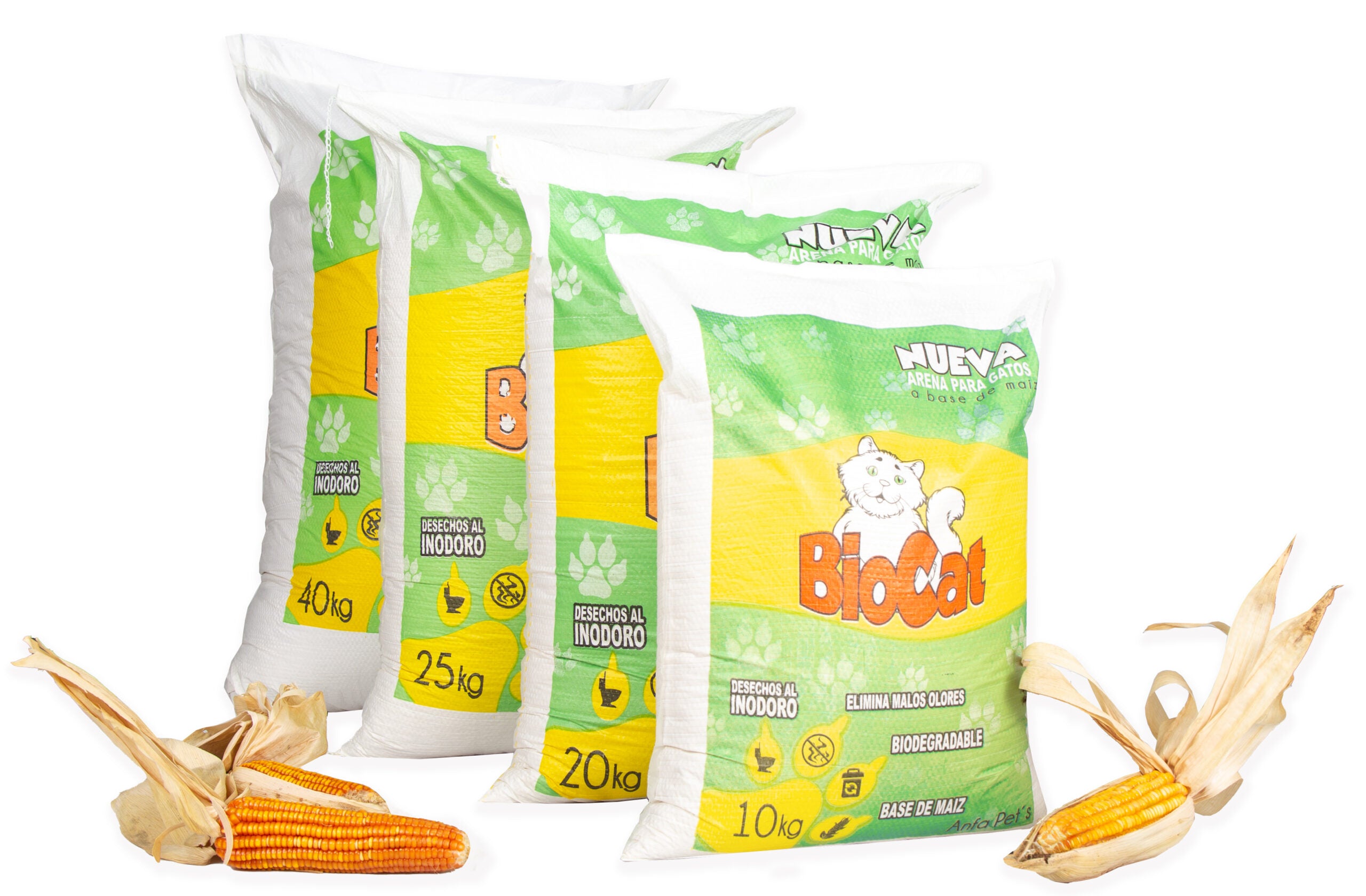 Arena para Gatos de Maíz 10 kg – Aroma Menta Limón