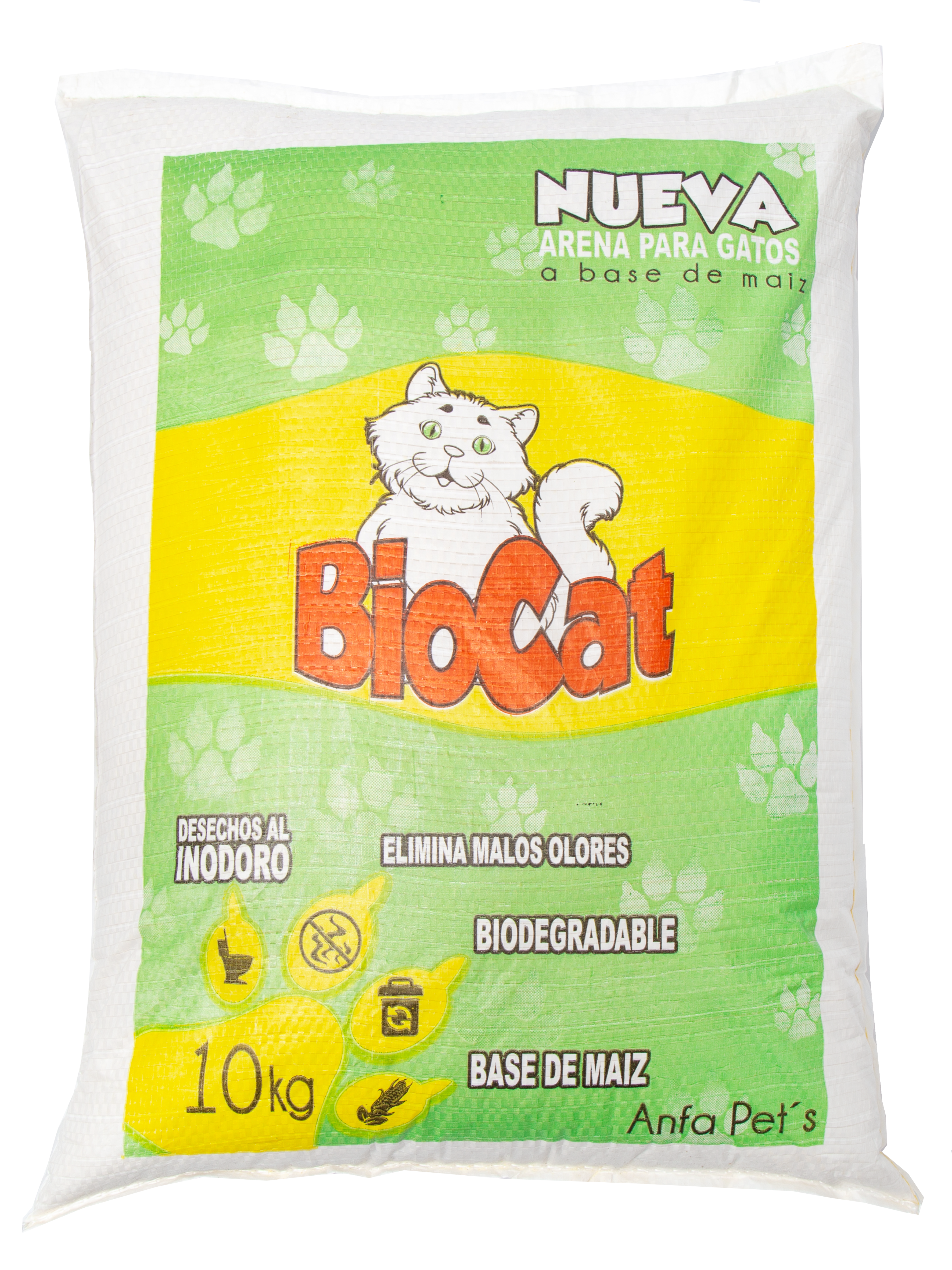 Arena para Gatos de Maíz 10 kg – Aroma Menta Limón