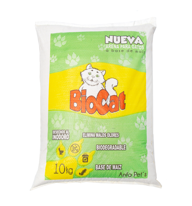 Arena para Gatos de Maíz 10 kg – Aroma Menta Limón